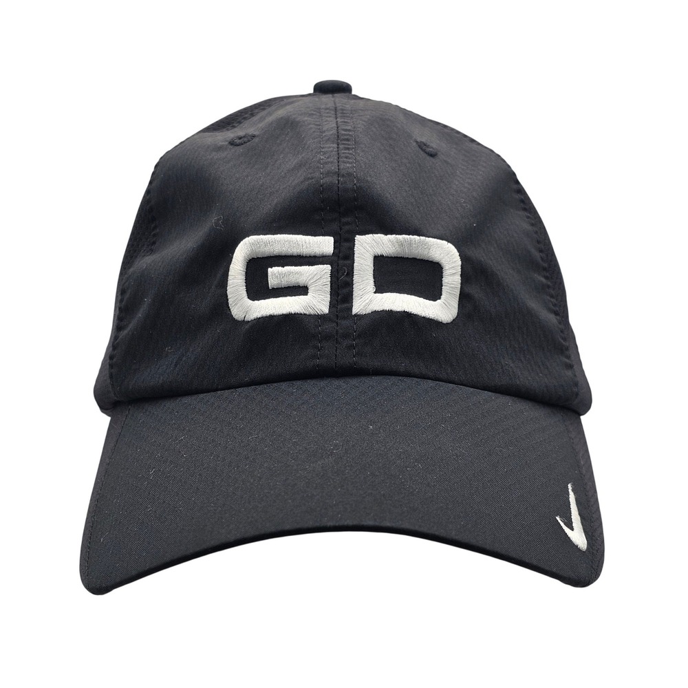 Nike Golf Black GD Hat Embroidered Logo Adjustable Ripstop Performance Cap